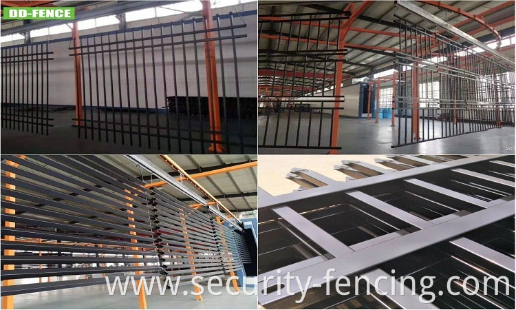 Powder Coated Steel Tubular Spear Top Security Panel Fence  for Yard Garden House Factory School Playground Boundary